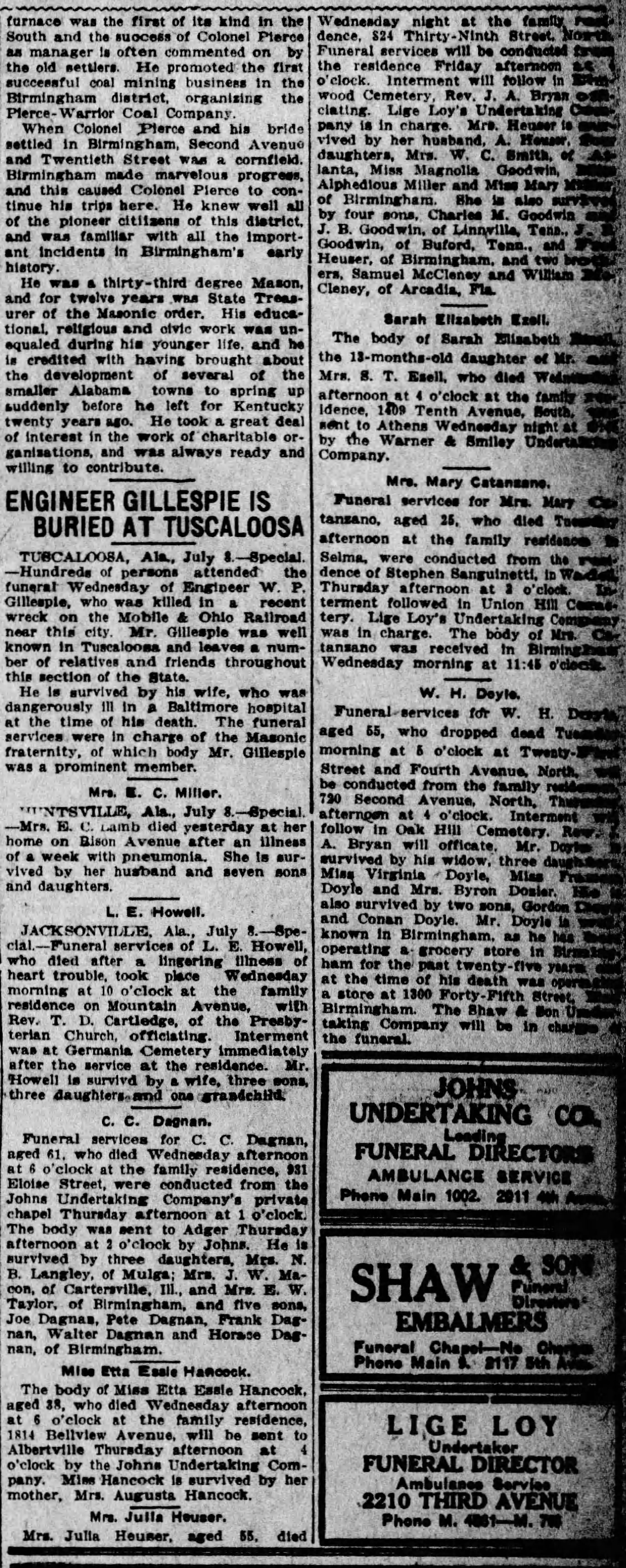 Julia Heuser obituary